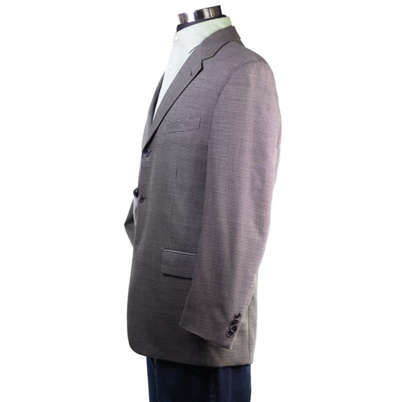 Joseph Abboud Mens Sport Coat Blazer Sport Jacket 3 Button Wool 40R Micro check - Picture 4 of 12